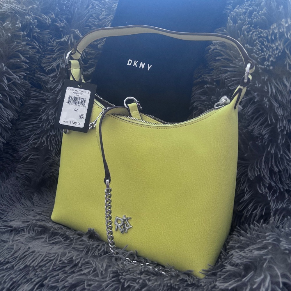 DKNY Yellow Satchel w/Shoulder Strap